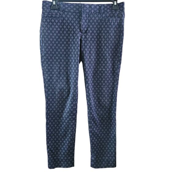 Banana Republic Navy Print Dress Pants Size 0 - Picture 1 of 4